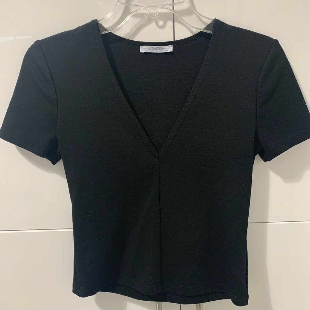 Black V neck shirt